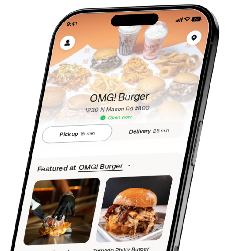 OMG! Burger app preview